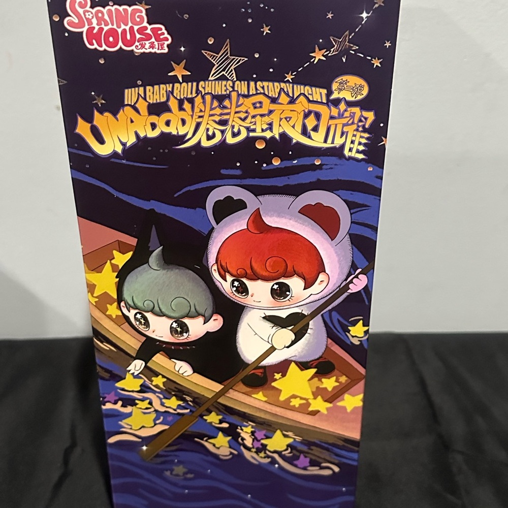 Spring House Una Baby Roll Shines on a Starry Night Plush Pendant Blind Box New